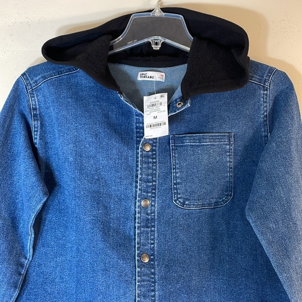 Epic Threads Hooded Denim Shacket. Boy’s M. NWT. - Picture 4 of 10